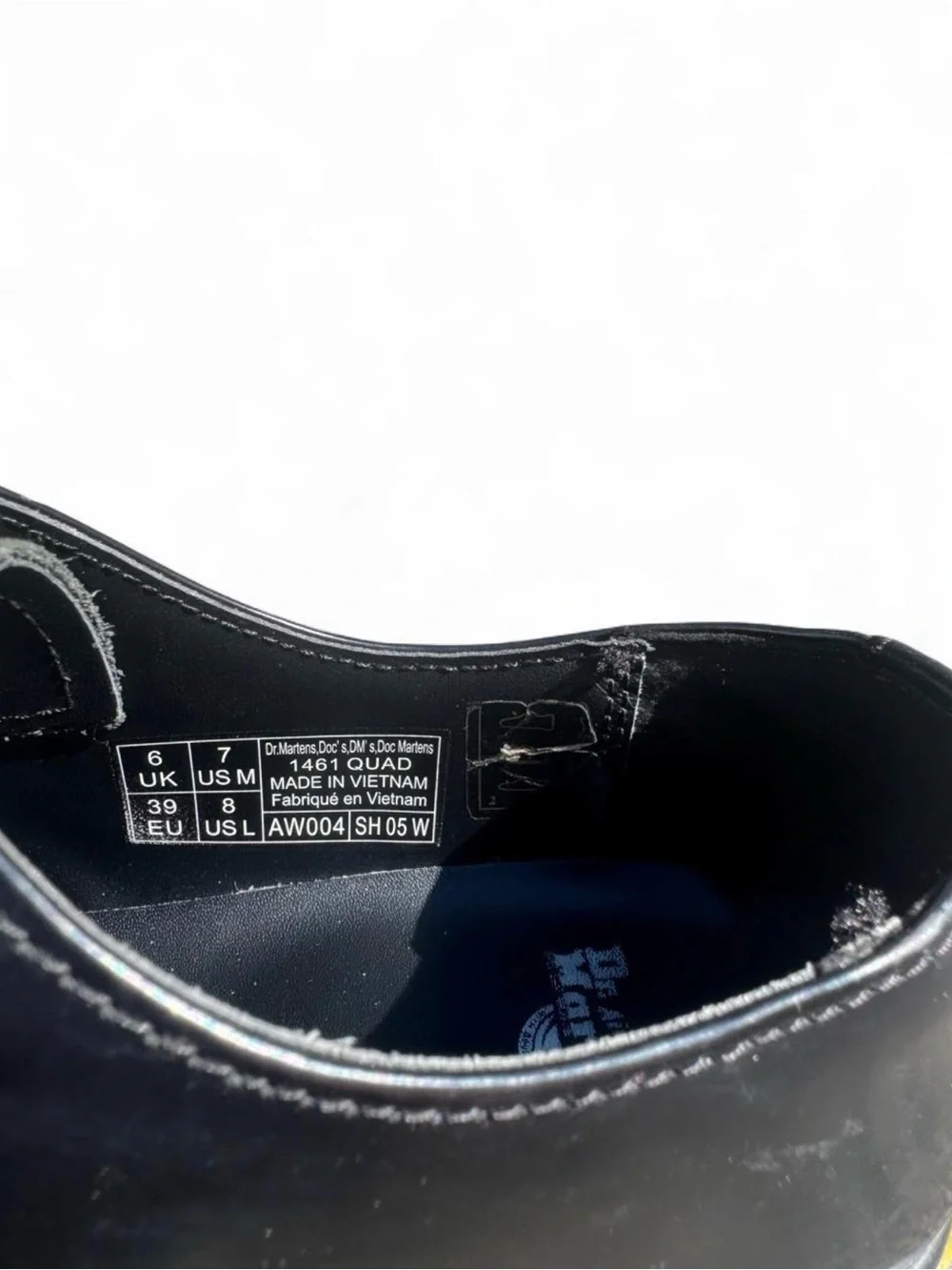 Dr. Martens Black 1461 Platform Lace-Up Shoes with Yellow Stitching